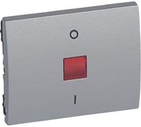 Клавиша Legrand Galea Life двухполюсная, с индикацией, Aluminium 771318