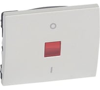 Клавиша Legrand Galea Life двухполюсная, с индикацией, Pearl 771518