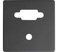 Накладка для коннектора Simon VGA HD15, мама, мини-джек 3,5 мм, графит 8200091-038