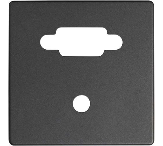 Накладка для коннектора Simon VGA HD15, мама, мини-джек 3,5 мм, графит 8200091-038