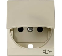 Накладка на розетку Simon с защитными шторками и крышкой, с заземляющим контактом, слоновая кость 82090-51