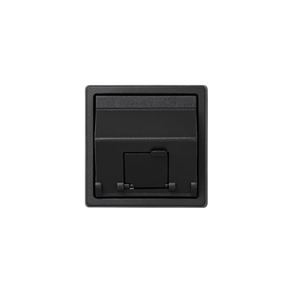 Адаптер для 1 коннектора Simon RJ45 KEYSTONE, AMP, BrandRex, KRONE, S73 Loft, графит 7308562