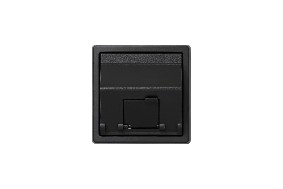 Адаптер для 1 коннектора Simon RJ45 KEYSTONE, AMP, BrandRex, KRONE, S73 Loft, графит 7308562