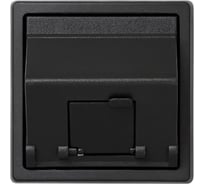 Адаптер для 1 коннектора Simon RJ45 KEYSTONE, AMP, Brand-Rex, KRONE, S73 Loft, графит 73085-62