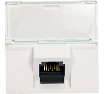Розетка RJ 45 Legrand программа Mosaic категория 6, FTP 45, 2 модуля, белый 076505
