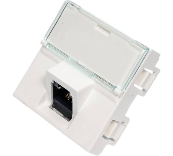 Розетка RJ 45 Legrand программа Mosaic категория 6, FTP 45, 2 модуля, белый 076505