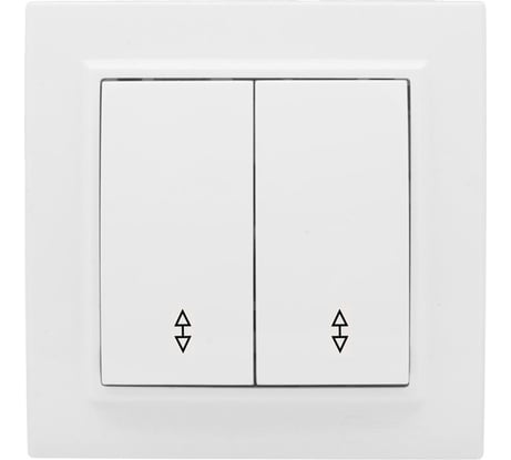 2-клавишный выключатель EKF, СП проходной 10А белый Минск Basic ERV10-027-10