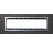Декоративная рамка Simon, суппорт, 8 узких, 4 широких модулей, S82C, камень, сланец-алюминий 82987-63