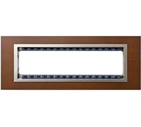 Декоративная рамка Simon, суппорт, 8 узких, 4 широких модулей, S82C, дерево, дуб-шампань 82987-66