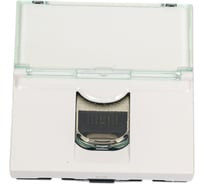 Розетка RJ 45 Legrand программа Mosaic категория 6a, UTP, 2 модуля, белый 076574