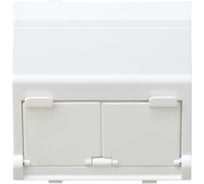 Адаптер со шторками Simon S27, на 2 коннектора AMP UTP, FTP, SYSTYMAX RJ12, UTP, белый C27086-0035
