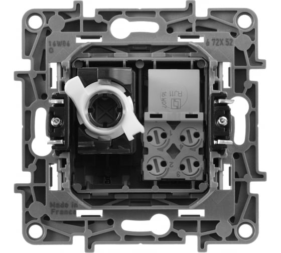 Розетка двойная RJ11+RJ45 Legrand Etika категория 5e, UTP, алюминий 672452