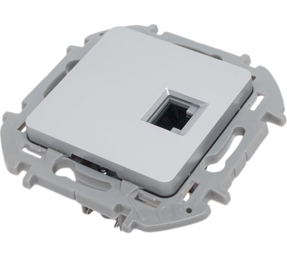 Розетка компьютерная Legrand Inspiria RJ45, категория 5e, UTP, алюминий 673827