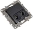 Розетка компьютерная двойная Legrand Etika RJ45, категория 5e, UTP, антрацит 672655 2
