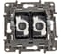 Розетка компьютерная двойная Legrand Etika RJ45, категория 5e, UTP, антрацит 672655 3