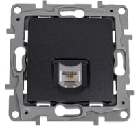 Розетка телефонная Legrand Etika RJ11, антрацит 672640