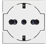 Розетка Legrand Axolute 2К+З 16А 250В, немецкого/итальянского стандартов,с плоской лицевой панелью Цвет Белый HD4140/16F