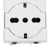 Розетка Legrand Axolute 2К+З 16А 250В, немецкого/итальянского стандартов,с плоской лицевой панелью Цвет Белый HD4140/16F