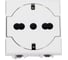 Розетка Legrand Axolute 2К+З 16А 250В, немецкого/итальянского стандартов,с плоской лицевой панелью Цвет Белый HD4140/16F 1