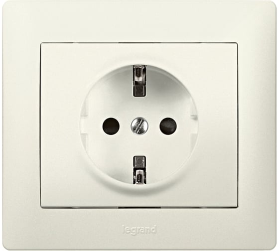 Розетка Legrand Galea Life немецкий стандарт 2К+3 лицевая панель Pearl 771562