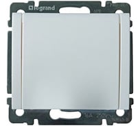 Розетка Legrand Galea Life немецкий стандарт 2К+3 с защитными шторками с крышкой White лицевая панель 771064