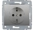 Розетка Legrand Galea Life немецкий стандарт 2К+3 лицевая панель Aluminium 771362 1