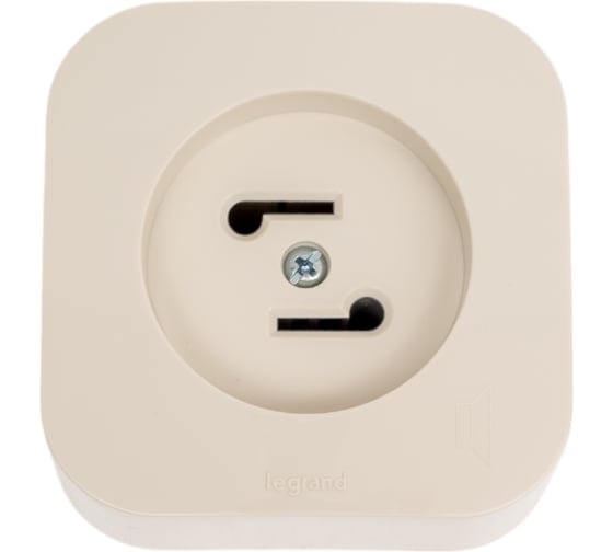 Розетка Legrand для радиотрансляционной сети Quteo IP20 накладной монтаж слоновая кость 782249