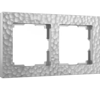 Рамка на 2 поста WERKEL Hammer серебряный W0022406 a052516