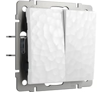 Двухклавишный выключатель hammer WERKEL W1220001 белый a052031