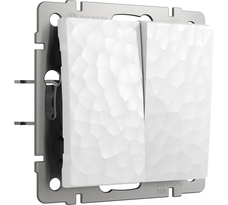 Двухклавишный выключатель hammer WERKEL W1220001 белый a052031