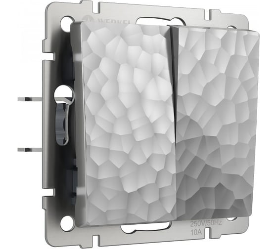 Двухклавишный выключатель hammer WERKEL W1220006 серебряный a052083 1