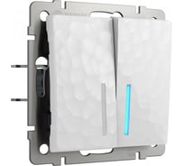 Двухклавишный выключатель WERKEL W1222101 проходной, с подсветкой a052033