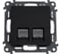 Информационная розетка двойная Legrand Valena LIFE RJ45 Кат5е UTP С лицевой панелью Антрацит 756361 1