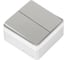 Двухклавишный выключатель с подсветкой WERKEL W5020106 Gallant серебряный a052770 4
