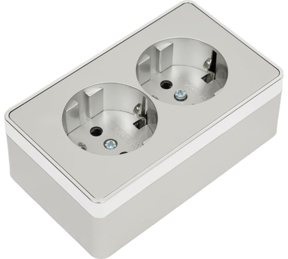 Двойная розетка с заземлением WERKEL W5072106 a052776