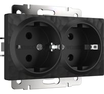 Двойная розетка с заземлением WERKEL W1272008 a052050