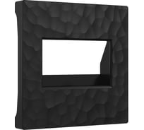 Накладка для двойной розетки Еthernet RJ-45 WERKEL W1291108 hammer черный a052048