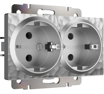 Двойная розетка с заземлением WERKEL W1272006 a052074