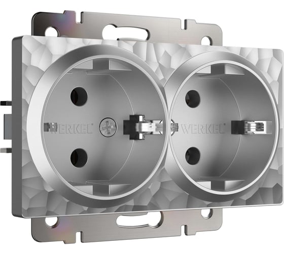 Двойная розетка с заземлением WERKEL W1272006 a052074