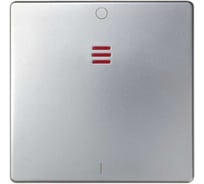 Накладка на двухполюсный выключатель с контрольной подсветкой Simon S82, S82N, алюминий 82032-33