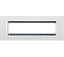 Декоративная рамка Simon, суппорт, 8 узких, 4 широких модулей, S82C, стекло, белый 82687-60