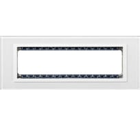Декоративная рамка Simon, суппорт, 8 узких, 4 широких модулей, S82C, стекло, белый-белый 82687-30