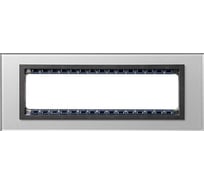 Декоративная рамка Simon, суппорт, 8 узких, 4 широких модулей, S82C, стекло, серый-графит 82887-35