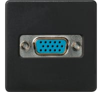 Розетка для подключения VGA-разъёма Simon, HD15, винтовое соединение, широкий, графит 2700091-038