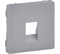 Лицевая панель Legrand Valena LIFE для аудиорозетки с пружинными зажимами одиночной Алюминий 755362