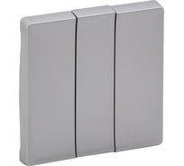Лицевая панель Legrand Valena LIFE для выключателя трехклавишного Алюминий 755032