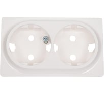 Лицевая панель Legrand Valena LIFE для двойной силовой розетки 2x2К+З Белая 754950
