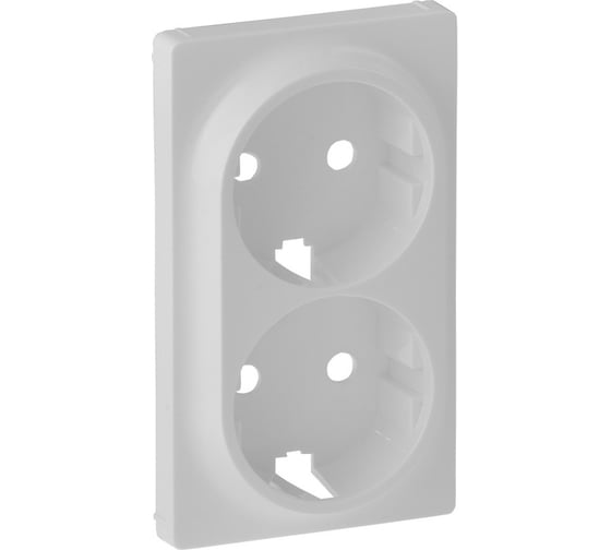 Лицевая панель Legrand Valena LIFE для двойной силовой розетки 2x2К+З Белая 754950 1