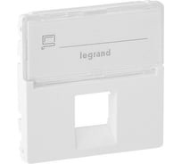 Лицевая панель Legrand Valena LIFE для одиночных розеток телефонных/информационных с держателем маркировки Белая 755470