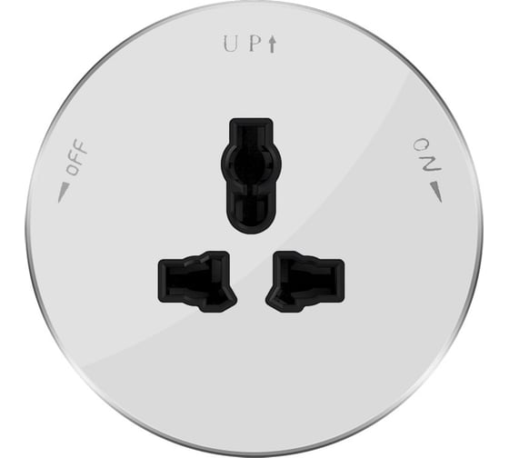 Розетка универсальная Systeme Electric MultiTrack круглая 13А/250В Белый MTK13002W